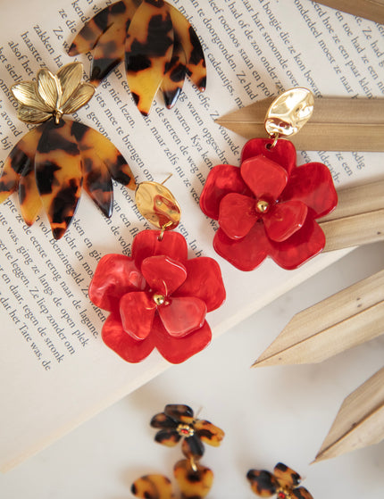 Florally Red - Earrings