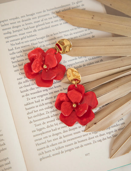 Florally Red - Earrings