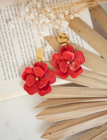 Florally Red - Earrings