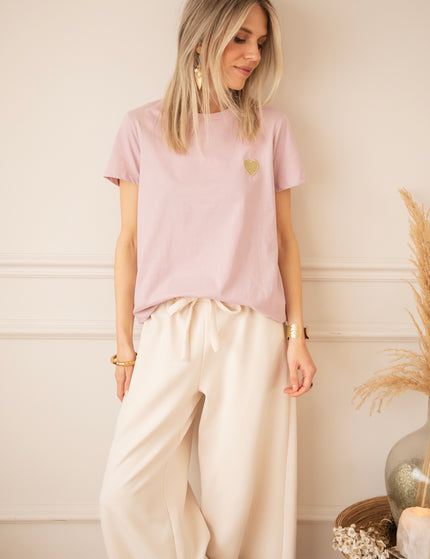 Beating Heart Mauve/Gold - T-Shirt