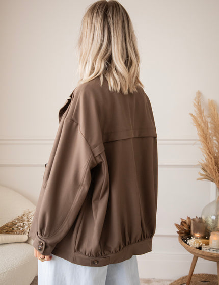 Bomber Blazer Smooth Dark Brown - Jacket