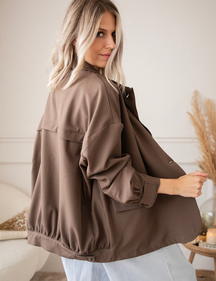 Bomber Blazer Smooth Dark Brown - Jacket