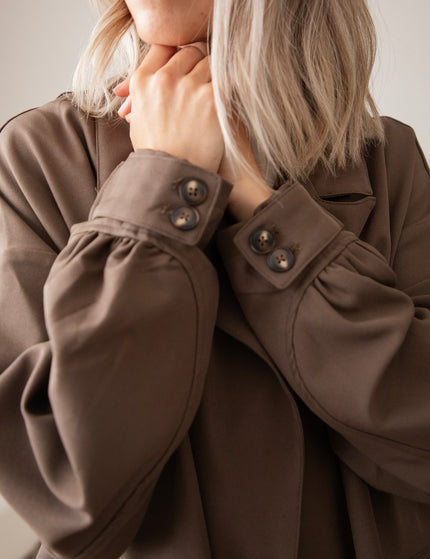 Bomber Blazer Smooth Dark Brown - Jacket