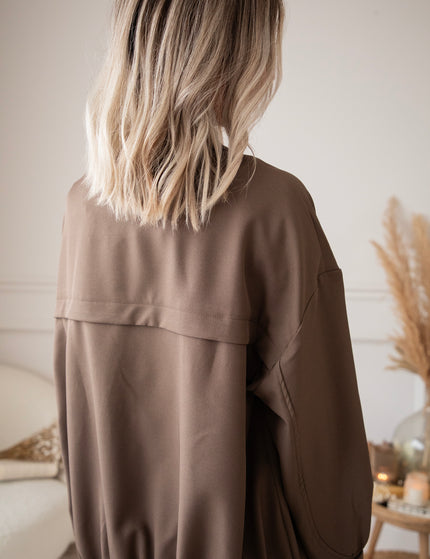 Bomber Blazer Smooth Dark Brown - Jacket