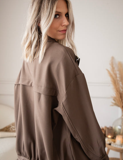 Bomber Blazer Smooth Dark Brown - Jacket