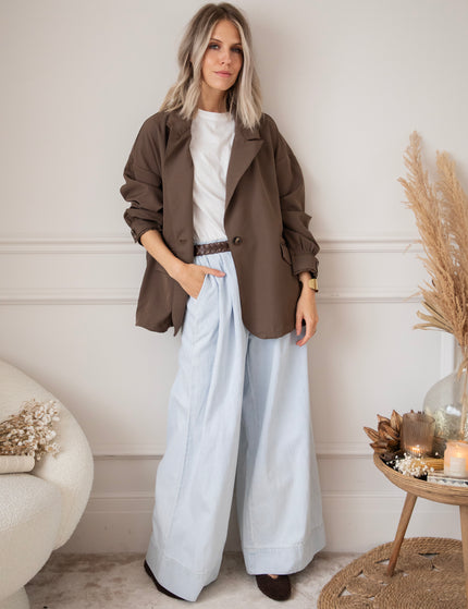 Bomber Blazer Smooth Dark Brown - Jacket