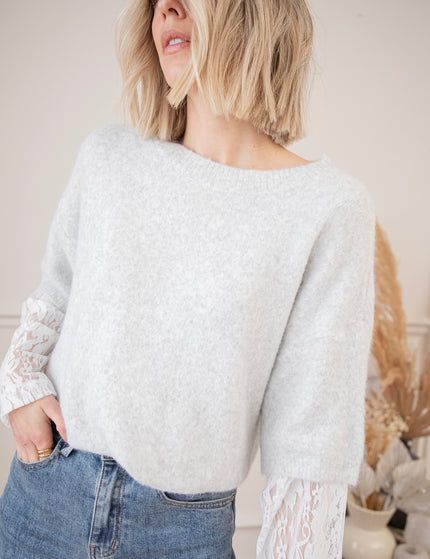 Pullover - Lina Lace Knit - Grau