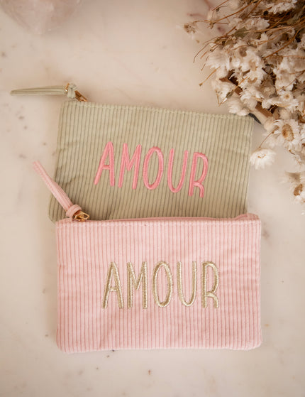 Velours Amour Baby Pink/Gold - Pouch