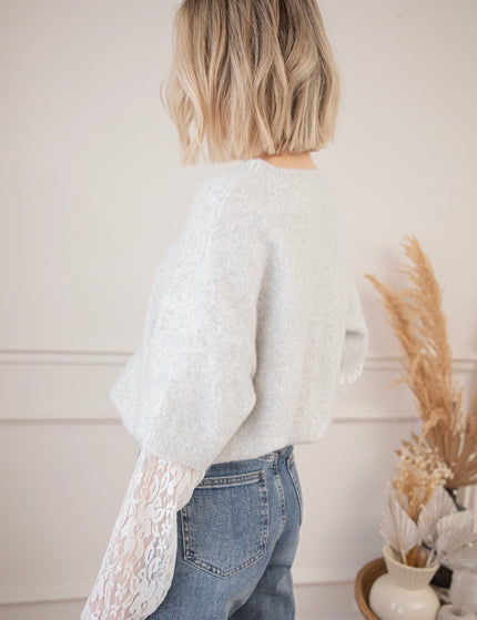 Pullover - Lina Lace Knit - Grau