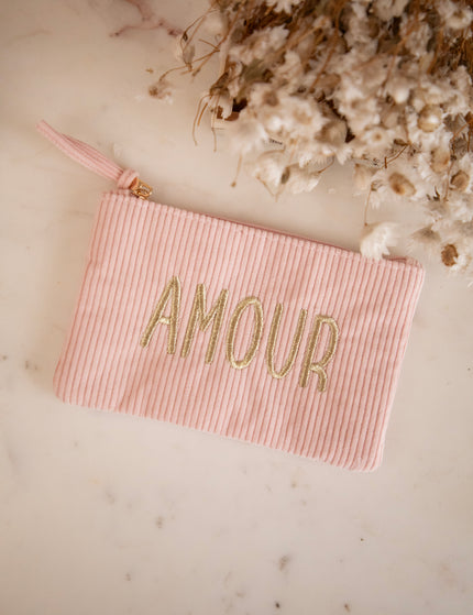 Velours Amour Baby Pink/Gold - Pouch