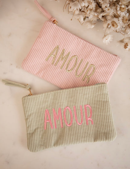 Velours Amour Baby Pink/Gold - Pouch