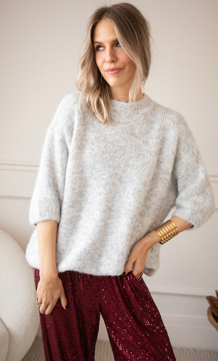 Pullover - Baggy Babette - Hellgrau