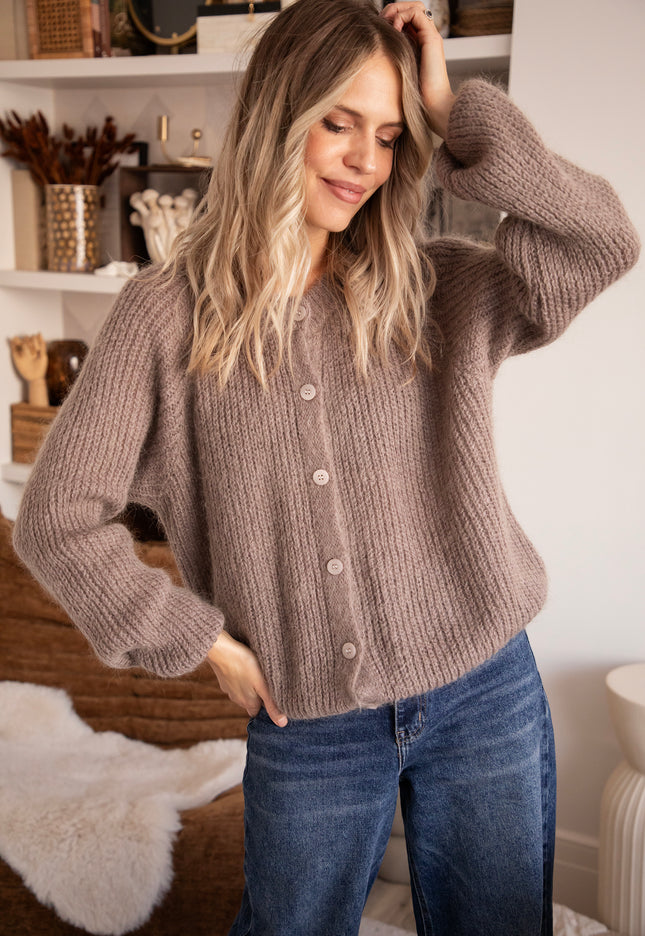 Feyre Taupe - Cardigan