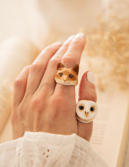 Lucky Owl White - Ring