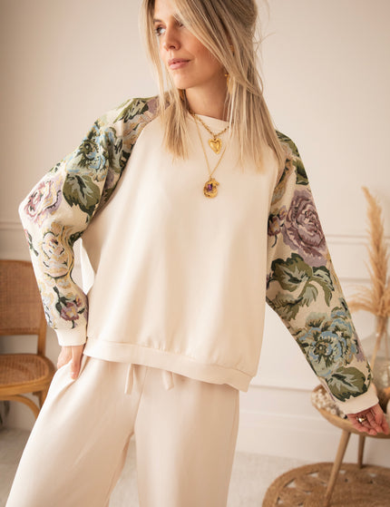Rosy Belle Beige/Green - Sweater