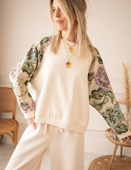 Rosy Belle Beige/Green - Sweater