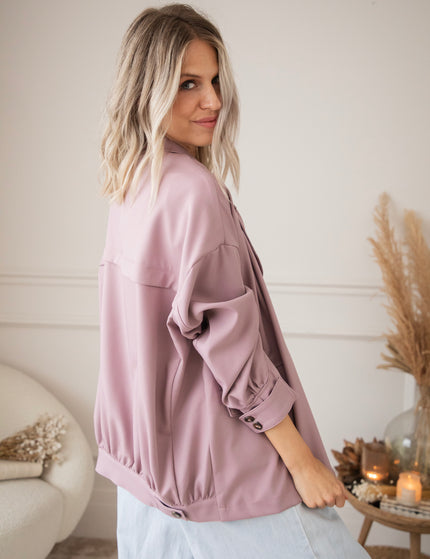 Bomber Blazer Smooth Old Pink - Jacket