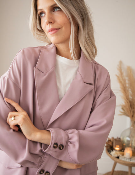 Bomber Blazer Smooth Old Pink - Jacket