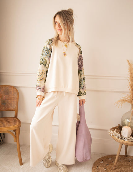 Rosy Belle Beige/Green - Sweater