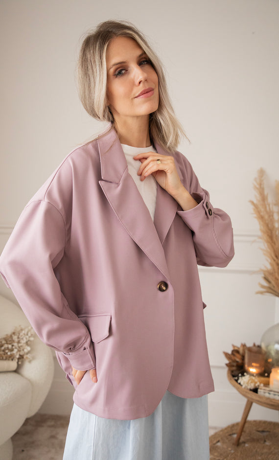 Bomber Blazer Smooth Old Pink - Jacket