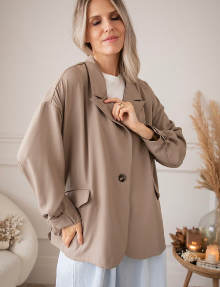 Bomber Blazer Smooth Taupe - Jacket