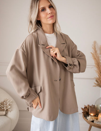 Bomber Blazer Smooth Taupe - Jacket