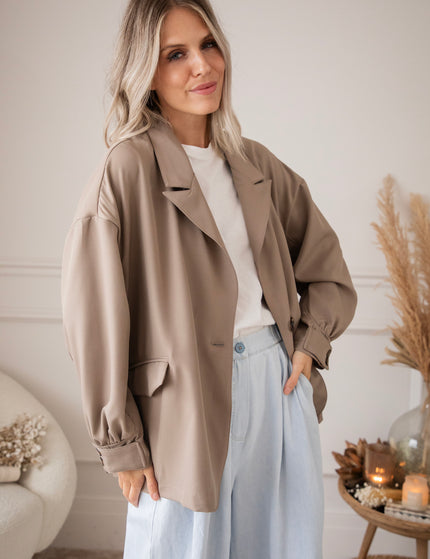 Bomber Blazer Smooth Taupe - Jacket