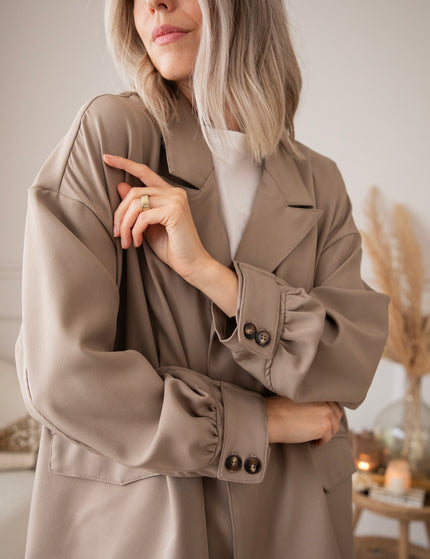 Bomber Blazer Smooth Taupe - Jacket