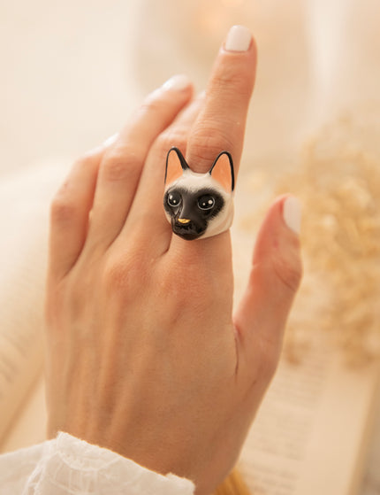 Dalah Cat Beige/Black - Ring