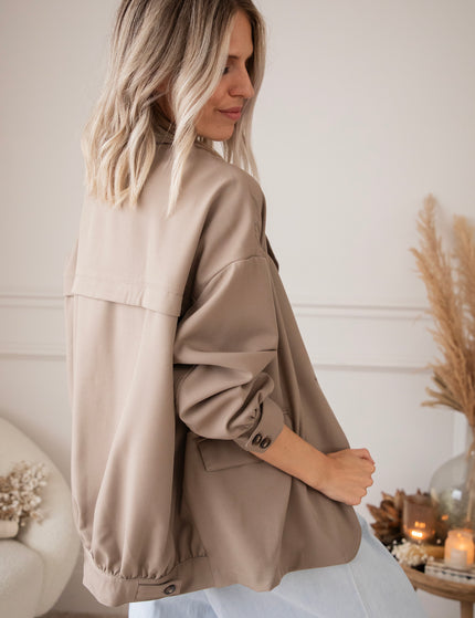 Bomber Blazer Smooth Taupe - Jacket