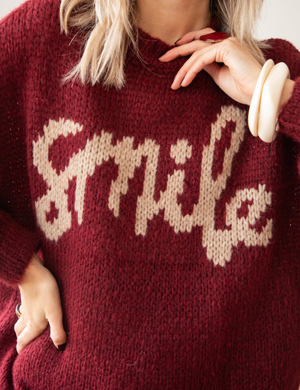 Your Softest Smile Bordeaux - Sweater