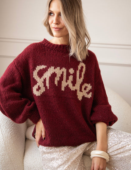 Your Softest Smile Bordeaux - Sweater
