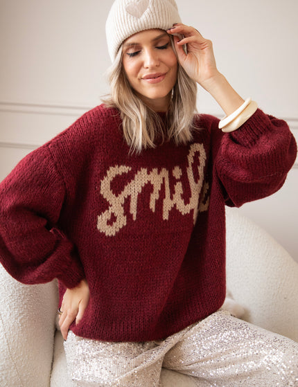 Your Softest Smile Bordeaux - Sweater