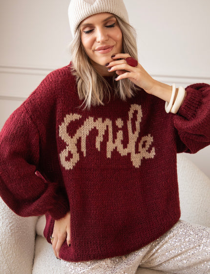 Your Softest Smile Bordeaux - Sweater