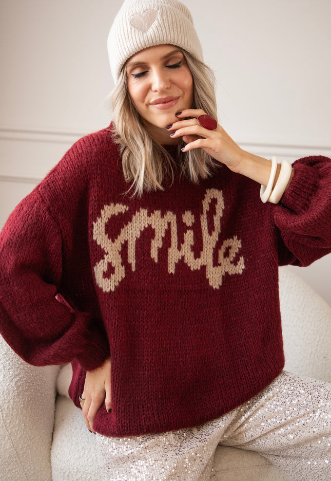 Your Softest Smile Bordeaux - Sweater