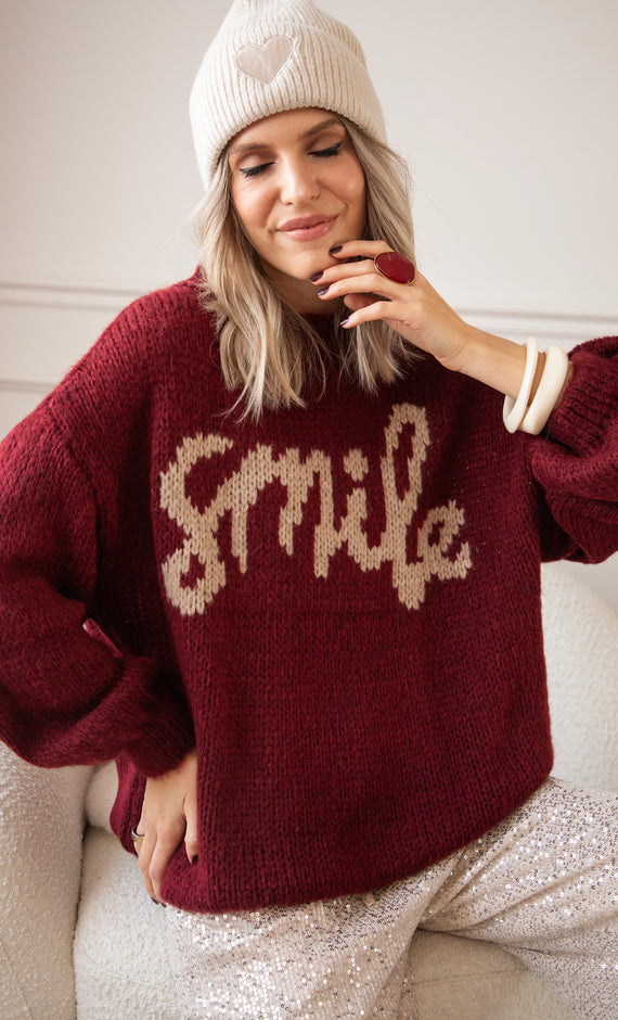 Your Softest Smile Bordeaux - Trui