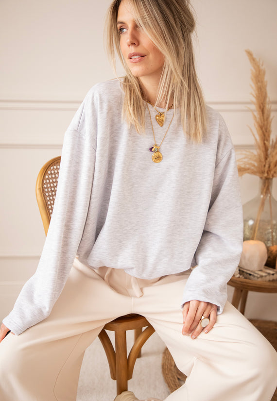 Pullover - Soft Stretch - Sanftes Grau