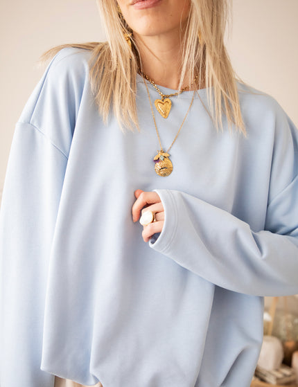 Pullover - Soft Stretch - Hellblau