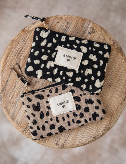 Amour Spots Taupe/Black - Pouch