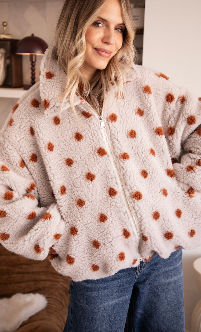 Polka Crush Teddy Beige/Camel - Jacket