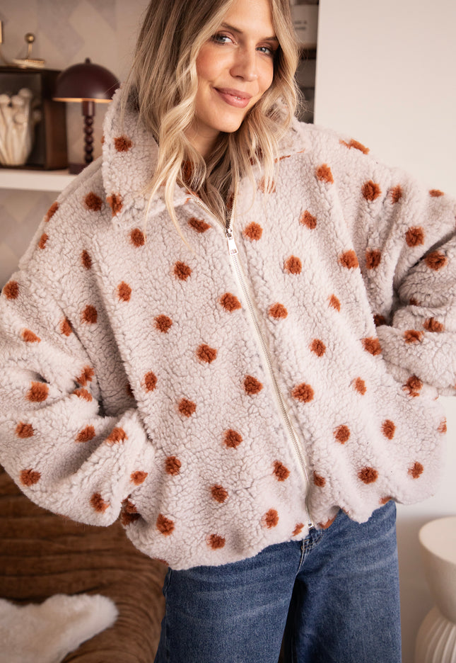 Polka Crush Teddy Beige/Camel - Jacket