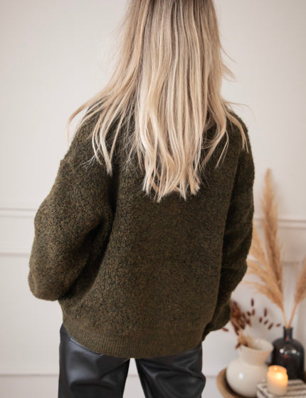 Strickjacke - Fuzzy Friend - Khaki