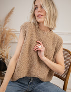 Amber Woolen Camel - Debardeur 