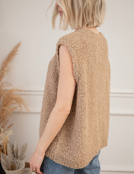 Amber Woolen Camel - Debardeur 