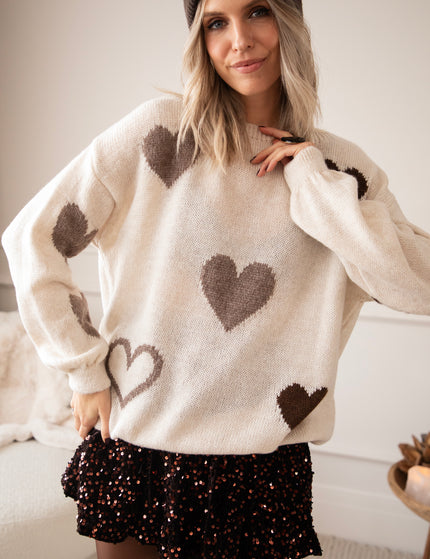 Complete My Heart Café Au Lait - Sweater