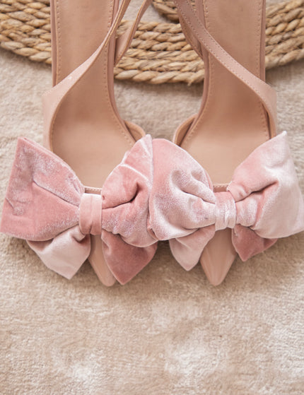 Velvet Bow Pink - Heels