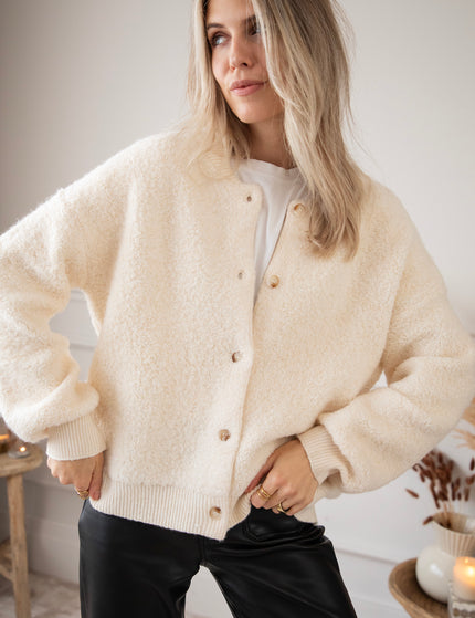 Fuzzy Friend Beige - Cardigan