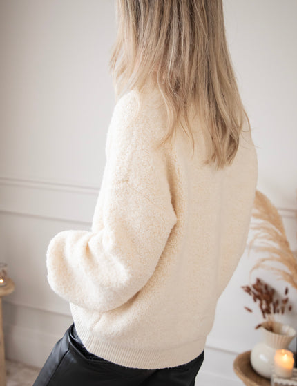 Fuzzy Friend Beige - Cardigan