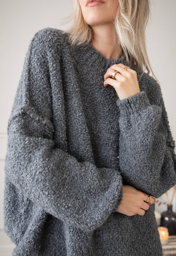 Amber Woolen Grey - Trui