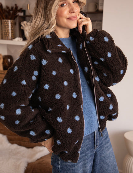 Polka Crush Teddy Brown/Blue - Jacket